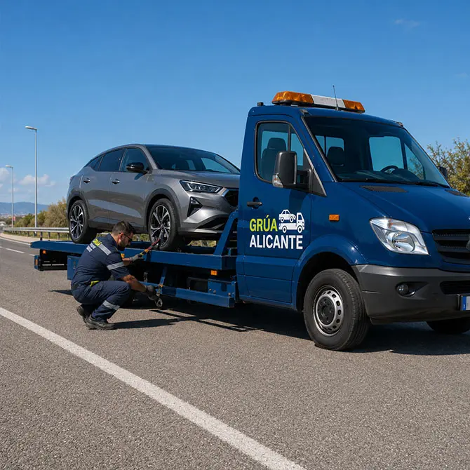 servicio de asistencia en carretera con grua